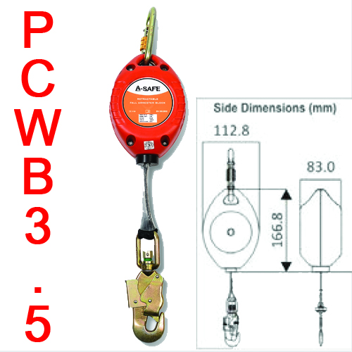 PCWB02, PCWB3.5<br>RETRACTABLE WEBBING BLOCK