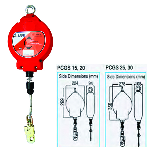 PCGS<br>RETRACTABLE WIRE ROPE BLOCK