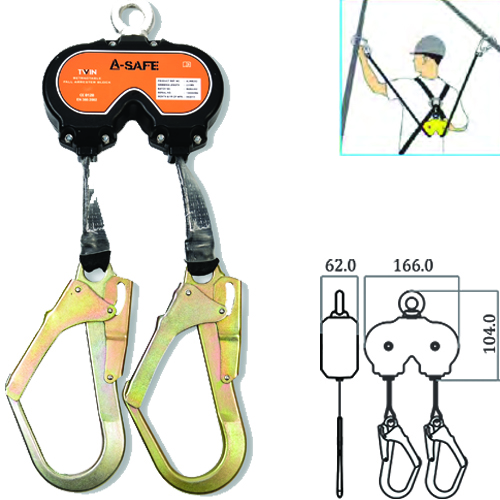 ALWB2x2<br>TWIN RETRACTABLE WIRE ROPE BLOCK